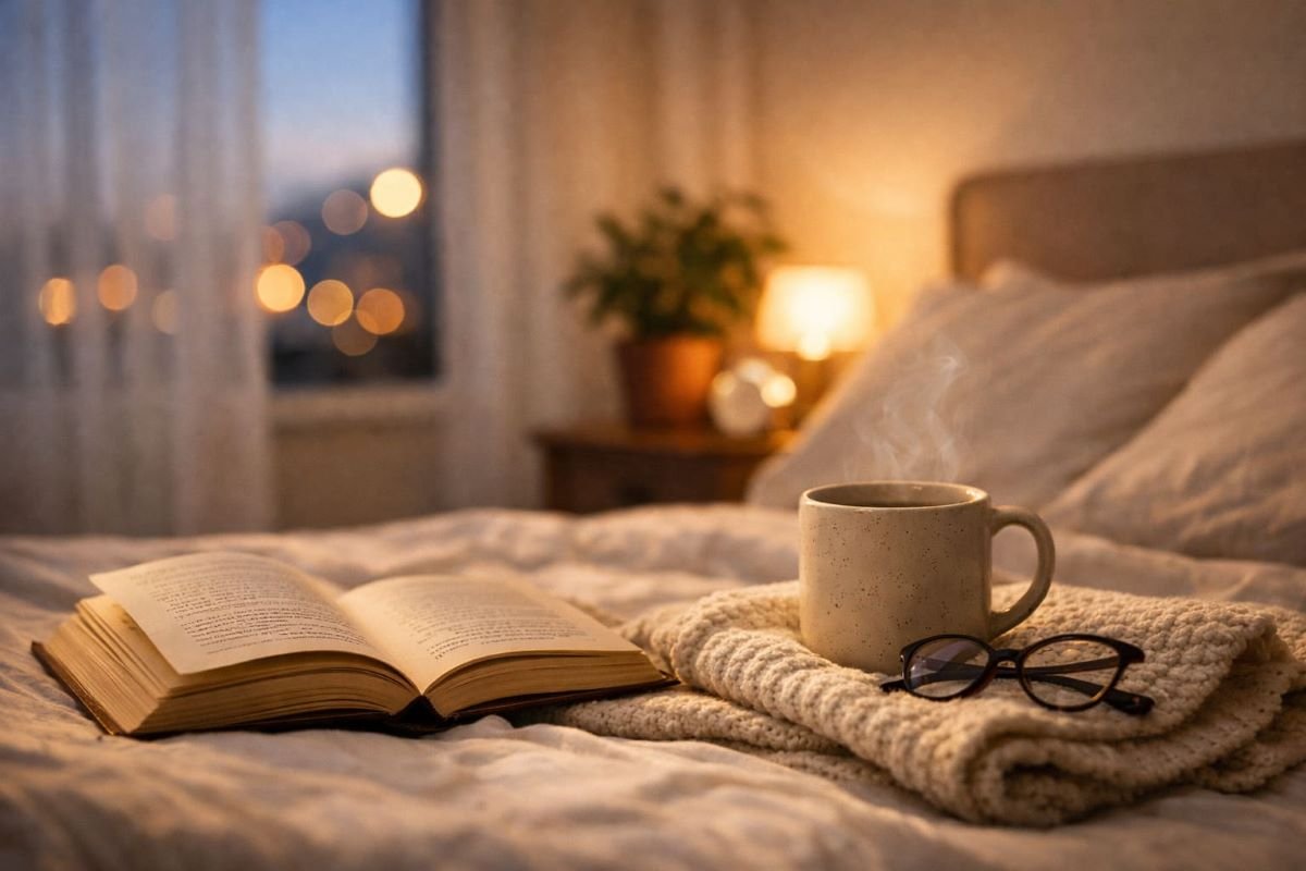 Soft, calming bedroom space symbolizing emotional safety, rest, and returning to inner peace after emotionally draining relationships.